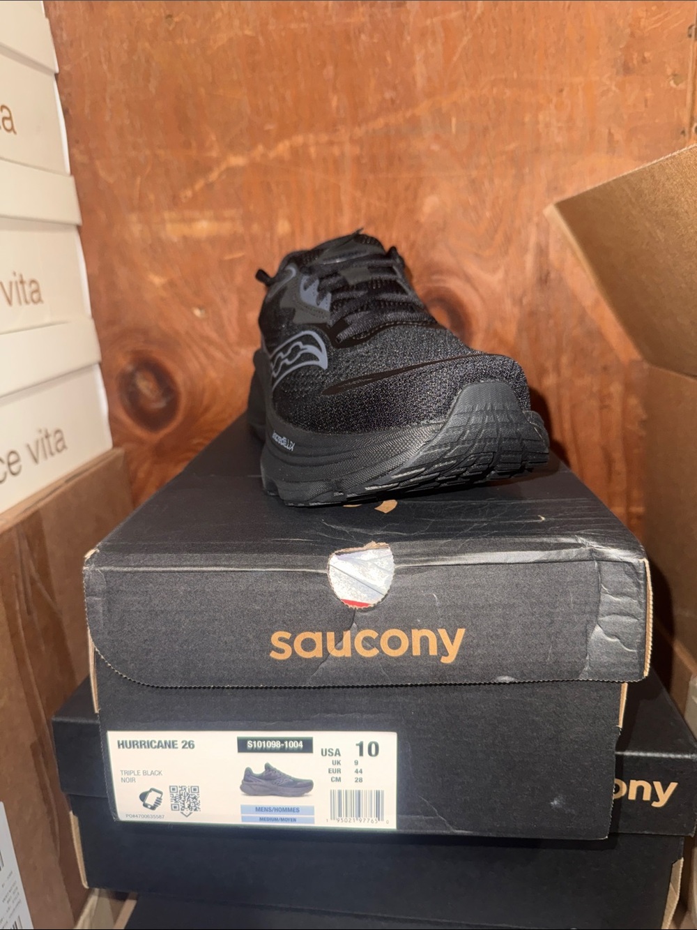 Saucony Men’s Hurricane 26 Running Shoes - Triple Black